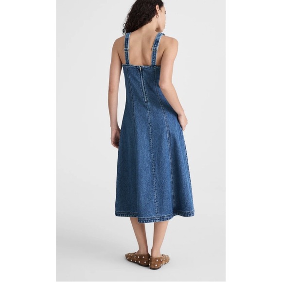 Madewell Women's Denim Midi Dress Size M - Picture 2 of 9
